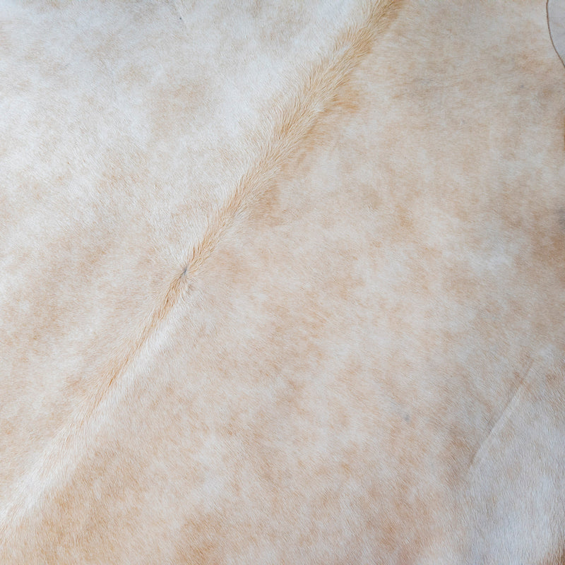 Brazilian Beige Cowhide Rug Size 7'6" L x 7'3" W 8173