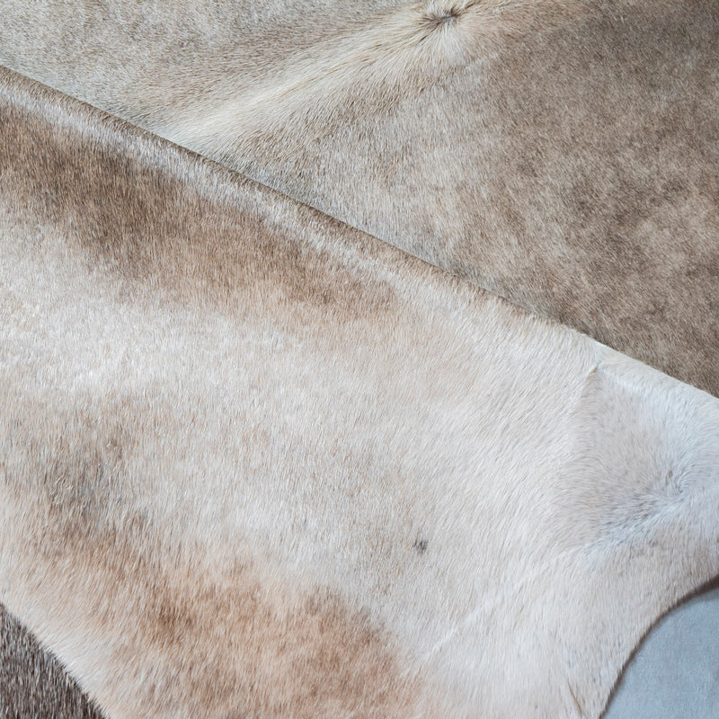 Brazilian Grey Palomino Cowhide Rug Size 8'1" L x 7'0" W 8191