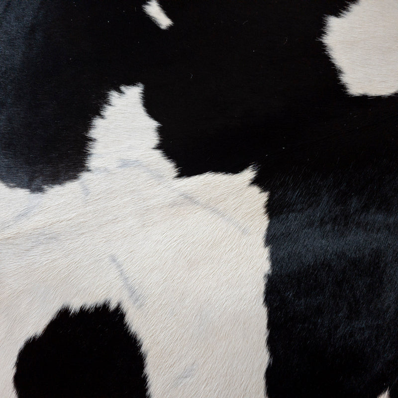 Brazilian Black and White Cowhide Rug Size 8'0" L x 7'0" W 8193