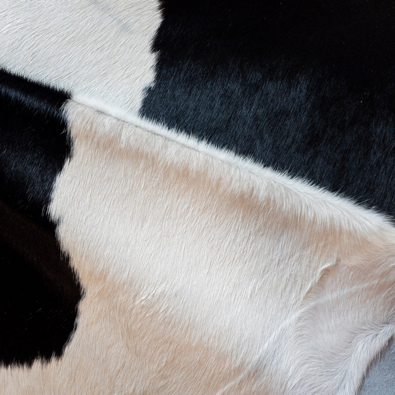 Brazilian Black and White Cowhide Rug Size 8'0" L x 7'0" W 8193