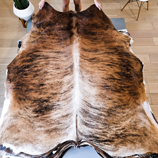 Brindle Cowhide Rug Size 6'8" L x 7'2" W 9108