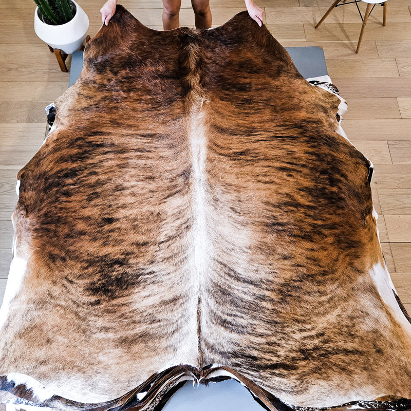 Brindle Cowhide Rug Size 6'8" L x 7'2" W 9108