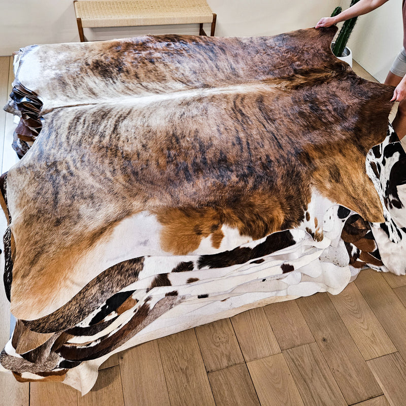 Brindle Cowhide Rug Size 6'8" L x 7'2" W 9108