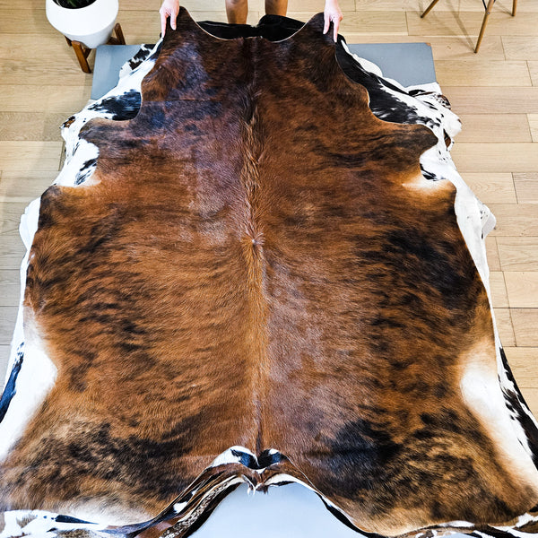 Brindle Cowhide Rug Size 6'6" L x 6'2" W 9116