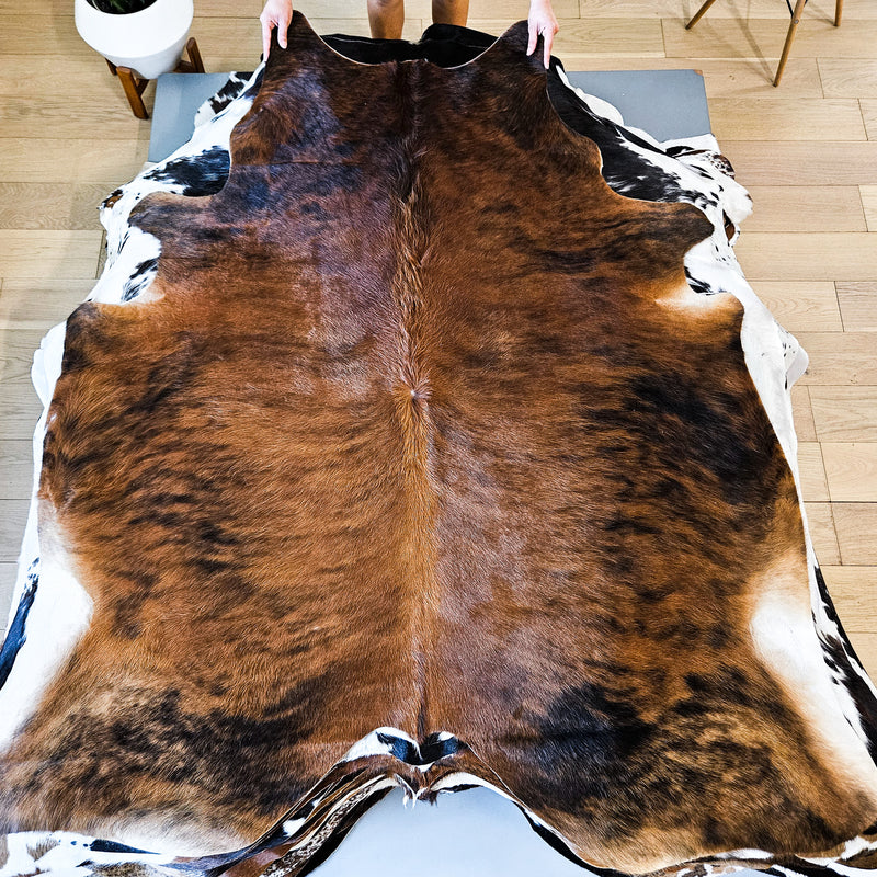 Brindle Cowhide Rug Size 6'6" L x 6'2" W 9116