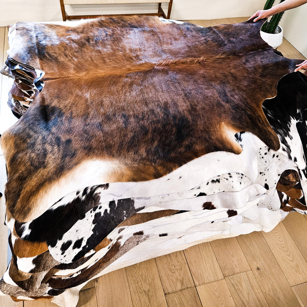 Brindle Cowhide Rug Size 6'6" L x 6'2" W 9116