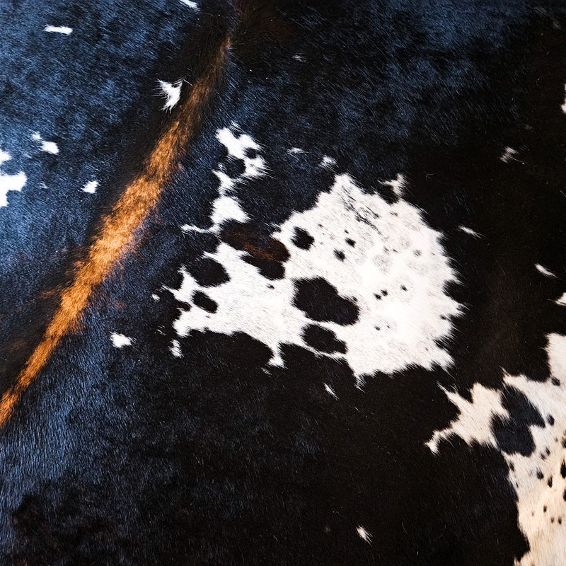 Black and White Cowhide Rug Size 8'3" L x 7'8" W 9118