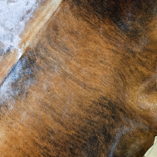 Brazilian Brindle Cowhide Rug Size 7'5" L x 6'3" W 9145