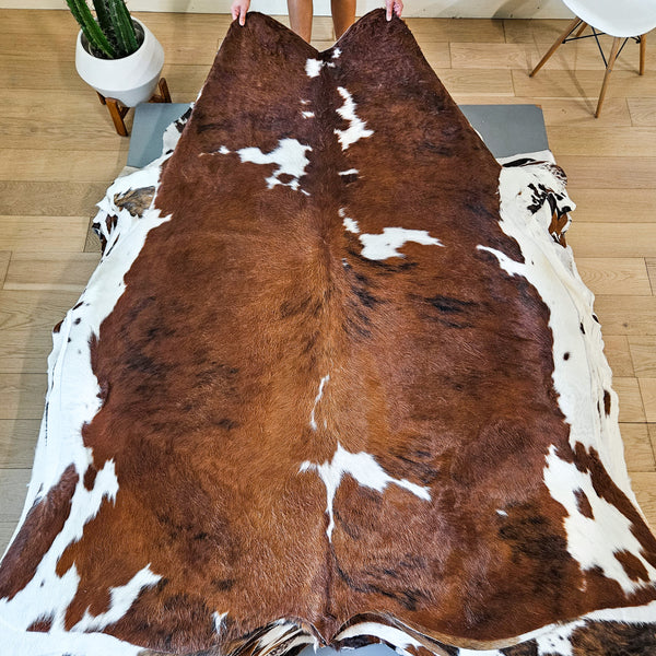 Tricolor Cowhide Rug Size 7'6" L x 6'4" W 9169