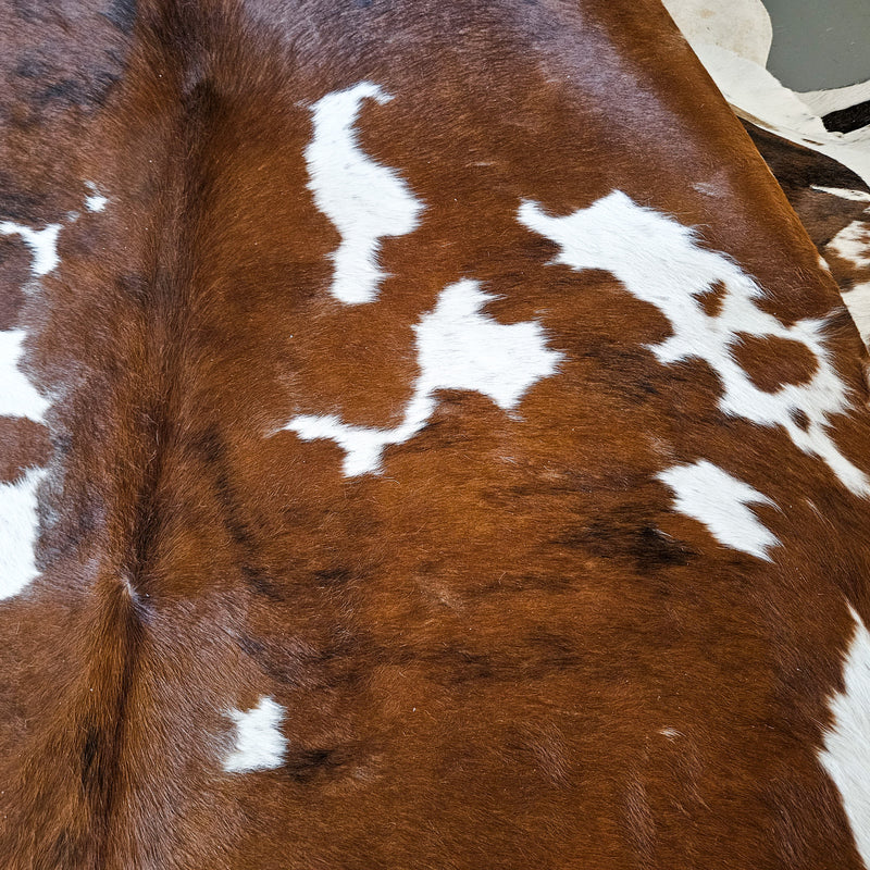 Tricolor Cowhide Rug Size 7'11" L x 6'7" W 9185