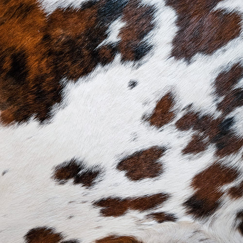 Tricolor Cowhide Rug Size 6'10" L x 6'5" W 9197