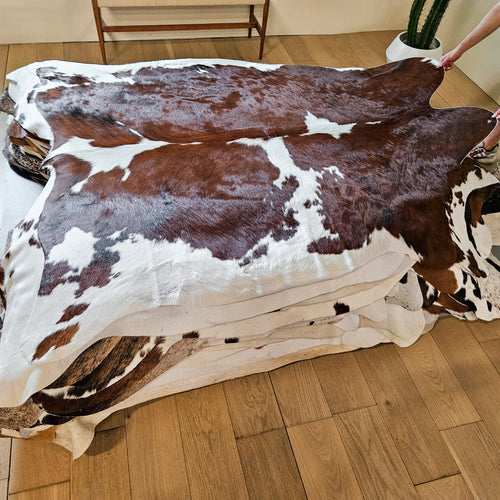 Tricolor Cowhide Rug Size 6'10" L x 6'5" W 9308