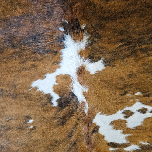 Tricolor Cowhide Rug Size 6'11" L x 6'2" W 9451