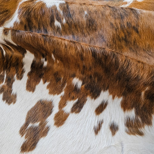 Tricolor Cowhide Rug Size 6'11" L x 6'2" W 9451