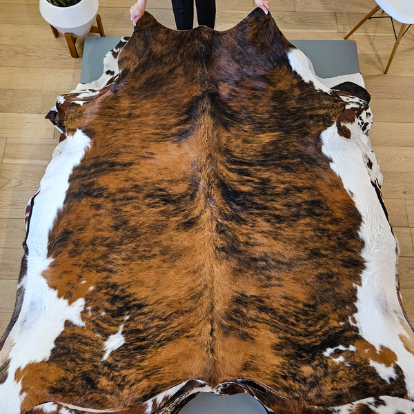 Tricolor Cowhide Rug Size 6'8" L x 7'1" W 9466