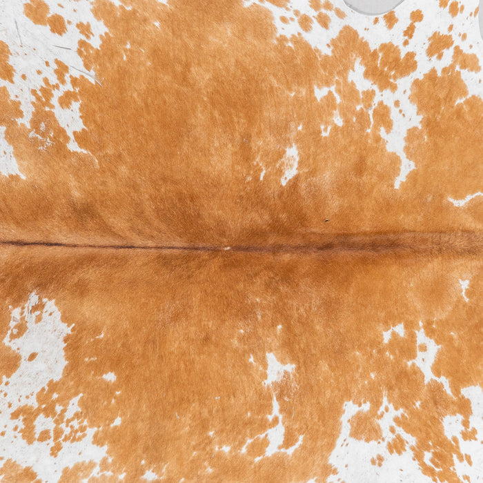 Vintage Palomino and White Cowhide Rug Size 6'9" L x 6'2" W 2148