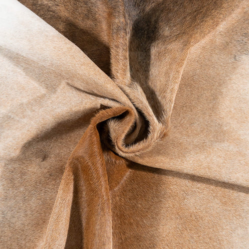 Brazilian Grey Palomino Cowhide Rug Size 7'7" L x 6'6" W 2301