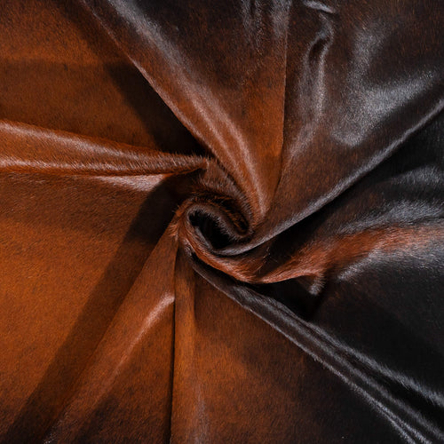 Brazilian Mahogany Cowhide Rug Size 7'7" L x 6'6" W 2302