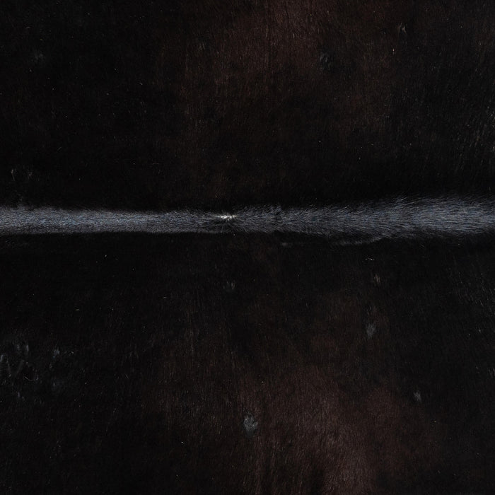 Brazilian Solid Black Cowhide Rug Size 7'7" L x 6'6" W 2303