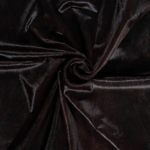 Brazilian Solid Black Cowhide Rug Size 7'7" L x 6'6" W 2303