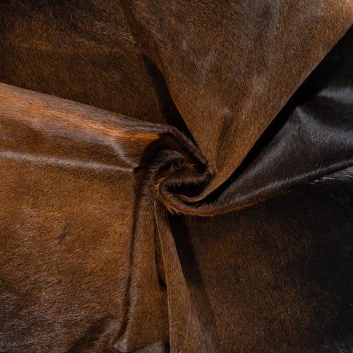 Brazilian Mahogany Cowhide Rug Size 7'7" L x 6'6" W 2316