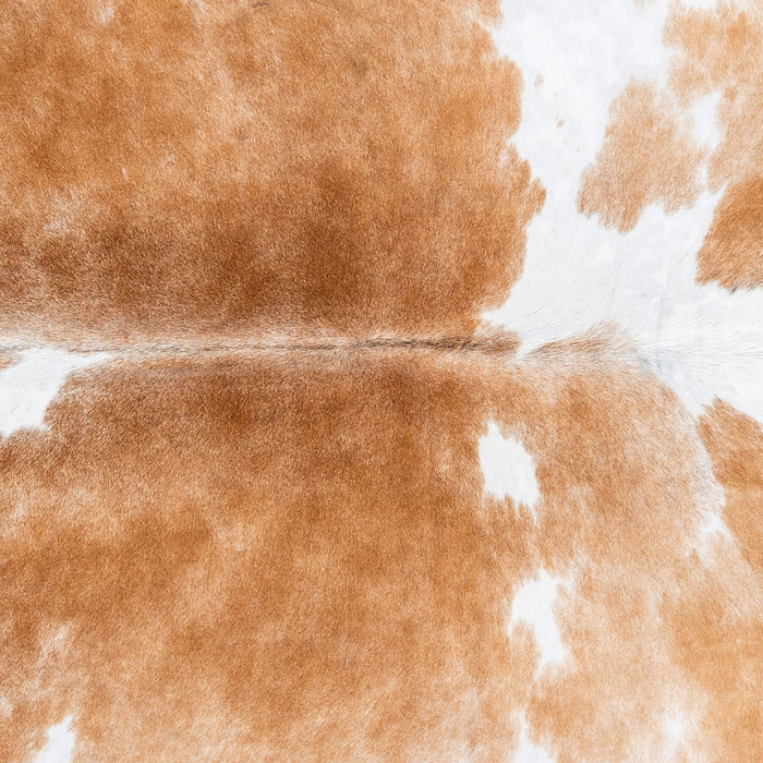 Brazilian Palomino and White Cowhide Rug Size 7'7" L x 6'6" W 2319