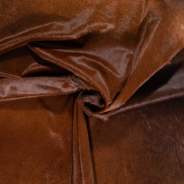 Brazilian Brown Cowhide Rug Size 7'7" L x 6'6" W 2326