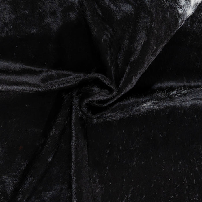 Brazilian Black and White Cowhide Rug Size 7'7" L x 6'6" W 2333