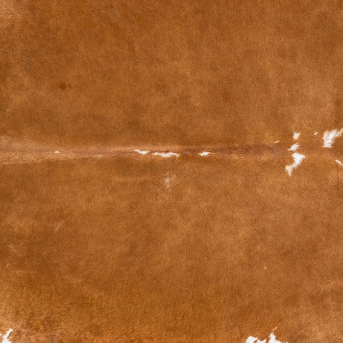 Brazilian Brown and White Cowhide Rug Size 7'7" L x 6'6" W 2336