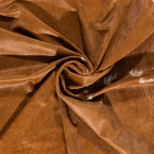 Brazilian Brown and White Cowhide Rug Size 7'7" L x 6'6" W 2336