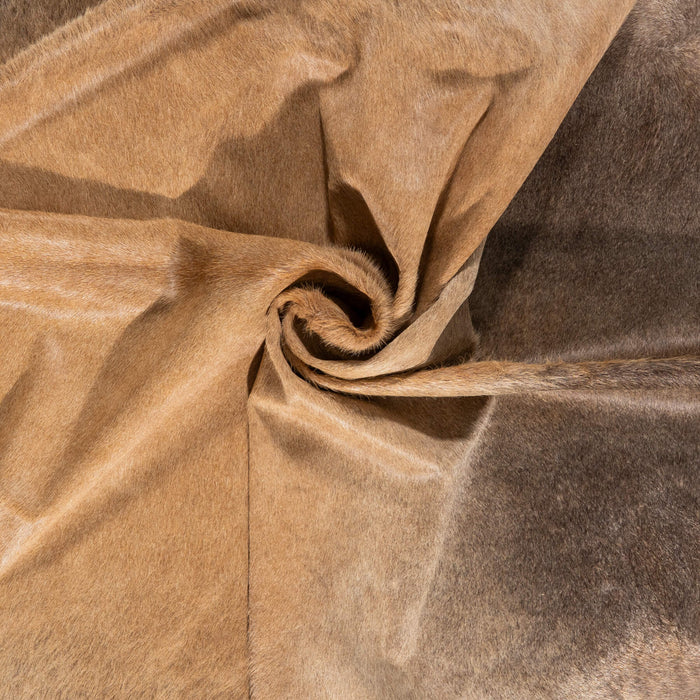 Brazilian Grey Palomino Cowhide Rug Size 7'7" L x 6'6" W 2351