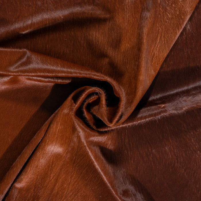Brazilian Brown Cowhide Rug Size 7'7" L x 6'6" W 2354