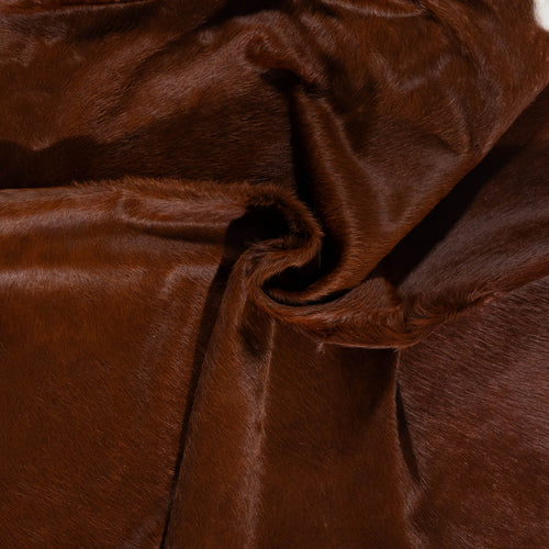 Brazilian Brown and White Cowhide Rug Size 7'7" L x 6'6" W 2355
