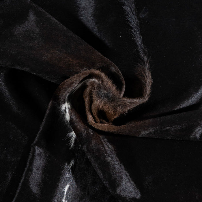 Brazilian Black and White Cowhide Rug Size 7'7" L x 6'6" W 2360