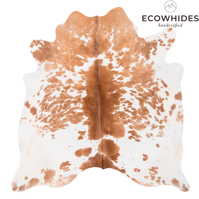 Brazilian Palomino and White Cowhide Rug Size 7'0" L x 7'1" W 2361