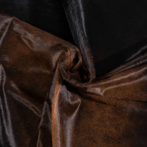 Brazilian Mahogany Cowhide Rug Size 7'7" L x 6'6" W 2362