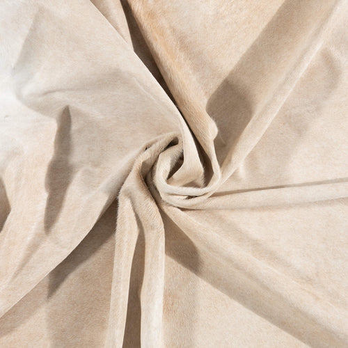 Brazilian Beige Cowhide Rug Size 7'7" L x 6'6" W 2368