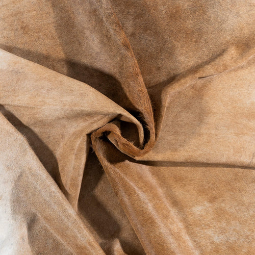 Brazilian Beige Cowhide Rug Size 7'7" L x 6'6" W 2370