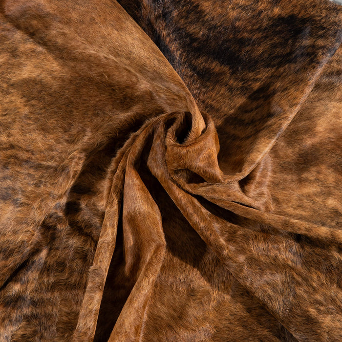 Brazilian Brindle Cowhide Rug Size 7'7" L x 6'6" W 2377