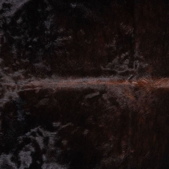 Brazilian Solid Black Cowhide Rug Size 7'7" L x 6'6" W 2384