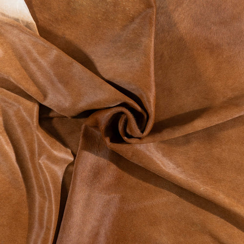 Brazilian Brown Cowhide Rug Size 7'7" L x 6'6" W 2385