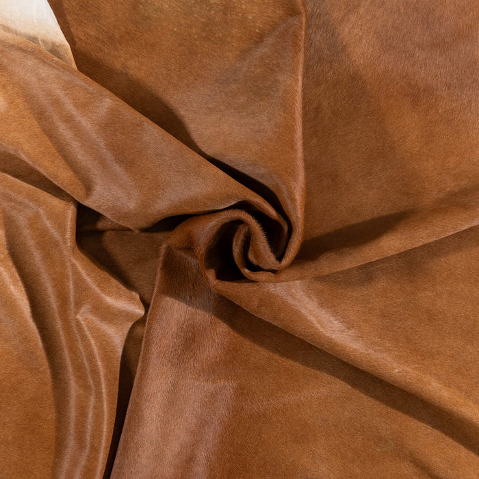 Brazilian Brown Cowhide Rug Size 7'7" L x 6'6" W 2385