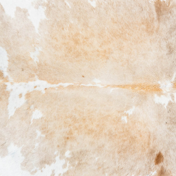 Brazilian Palomino and White Cowhide Rug Size 7'7" L x 6'7" W 2401