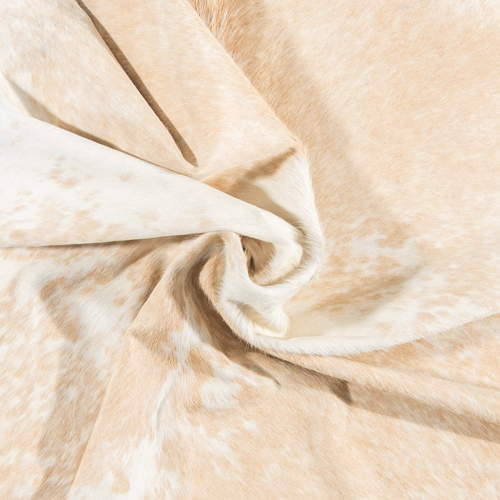 Brazilian Palomino and White Cowhide Rug Size 6'10" L x 5'9" W 2412