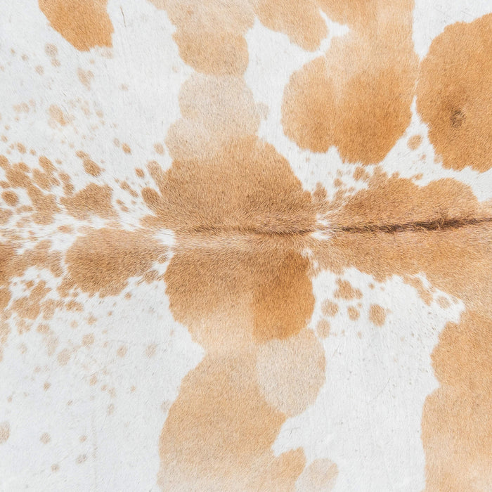 Brazilian Palomino and White Cowhide Rug Size 6'11" L x 5'8" W 2413