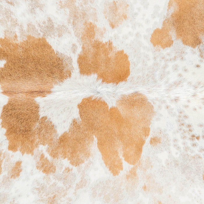 Brazilian Palomino and White Cowhide Rug Size 6'6" L x 5'3" W 2416