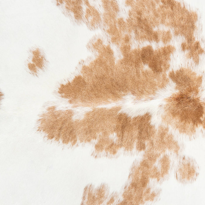 Brazilian Palomino and White Cowhide Rug Size 6'4" L x 6'6" W 2418