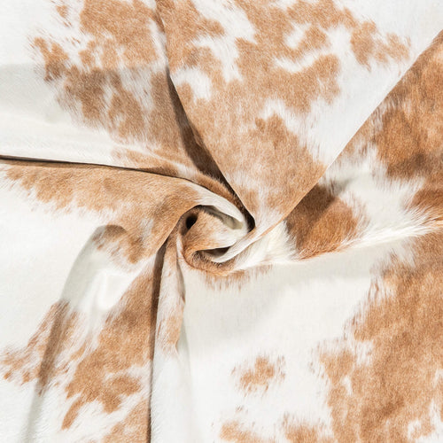 Brazilian Palomino and White Cowhide Rug Size 6'4" L x 6'6" W 2418
