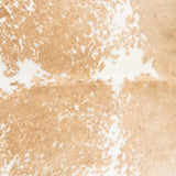 Brazilian Palomino and White Cowhide Rug Size 7'1" L x 6'3" W 2422
