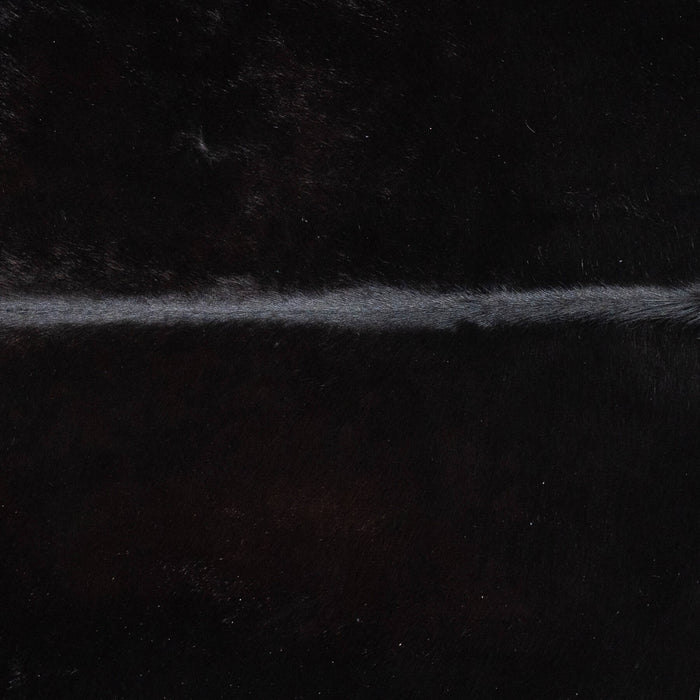 Brazilian Solid Black Cowhide Rug Size 6'9" L x 5'10" W 2432